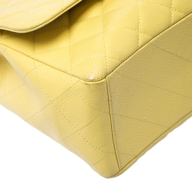 chanel flap bag yellow