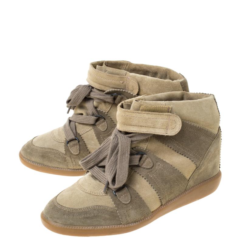 olive green wedge sneakers