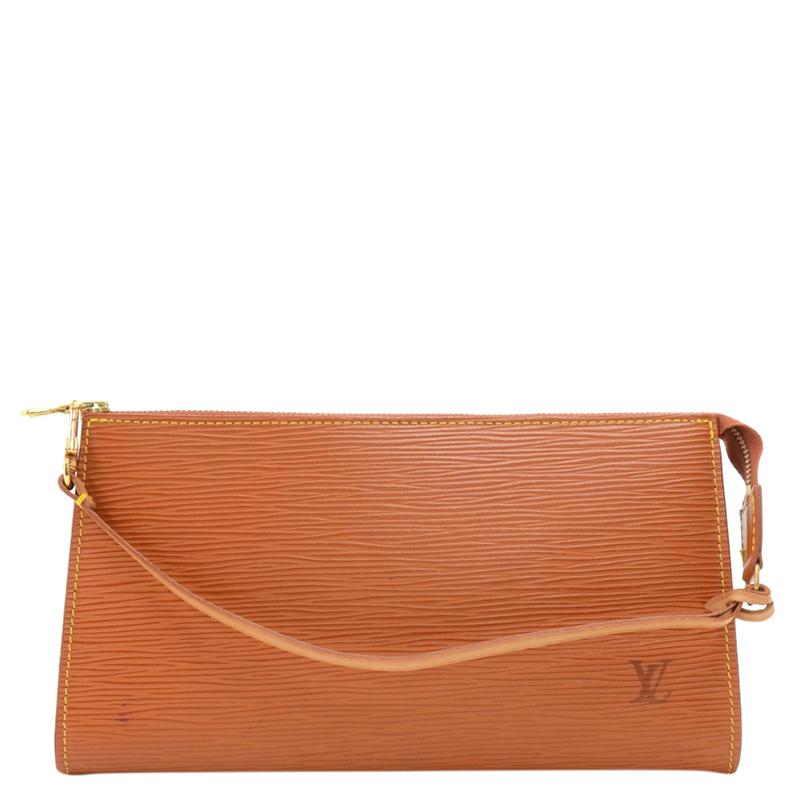 Louis Vuitton Cipango Gold Epi Leather Pochette Accessories 24 in Brown - Lyst