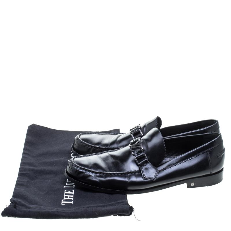 Louis Vuitton Leather Major Loafers in Black for Men - Lyst