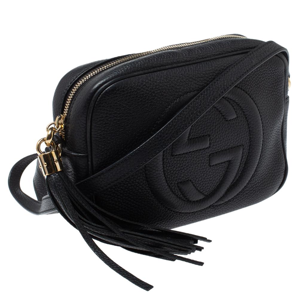 Gucci Black Leather Small Soho Disco Crossbody Bag - Lyst