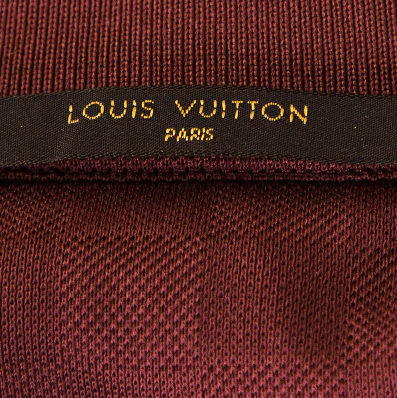 Louis Vuitton Cotton Brick Red Damier Pique Polo T Shirt L in Brown for Men - Lyst