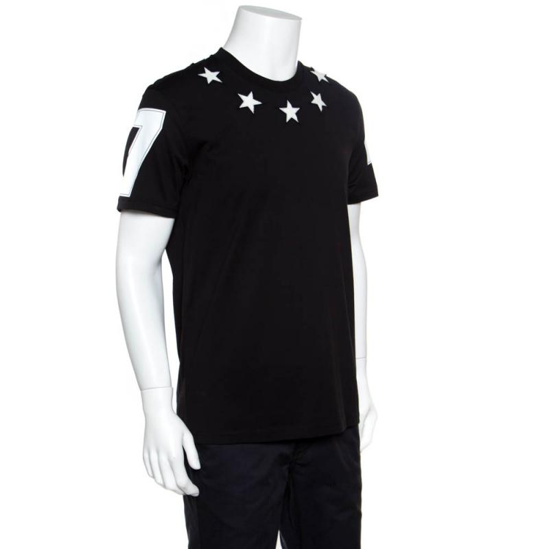 givenchy black shirt white stars