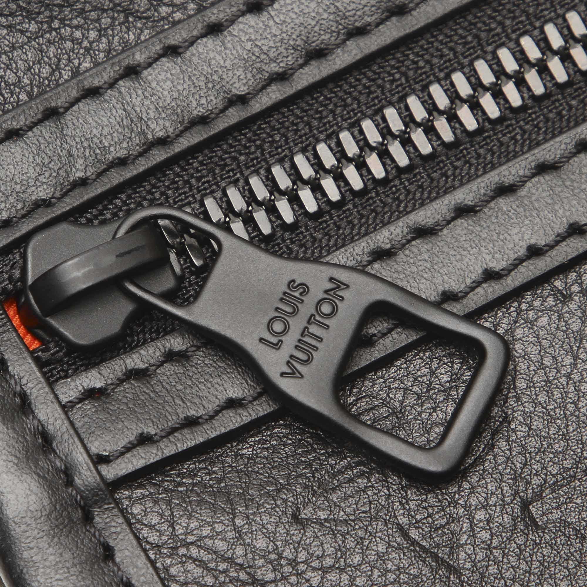 Louis Vuitton Leather Black Monogram Shadow Double Flat Messenger Bag - Lyst