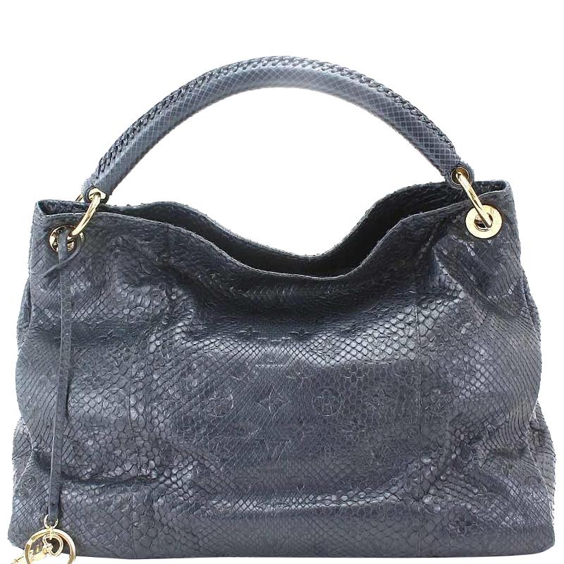 Louis Vuitton Leather Python Artsy Mm Bag in Navy Blue (Blue) - Lyst