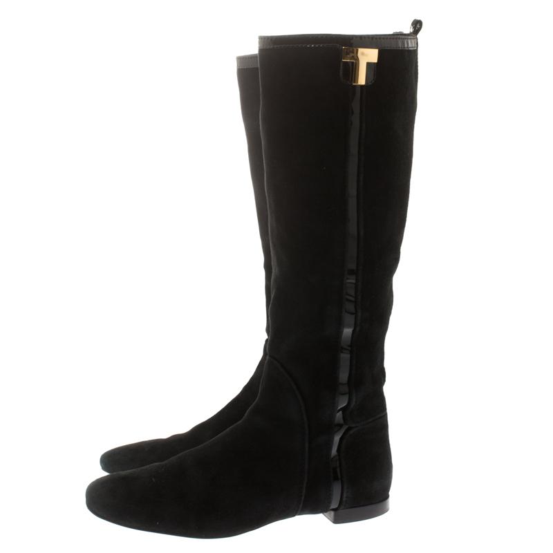 tory burch patent boots