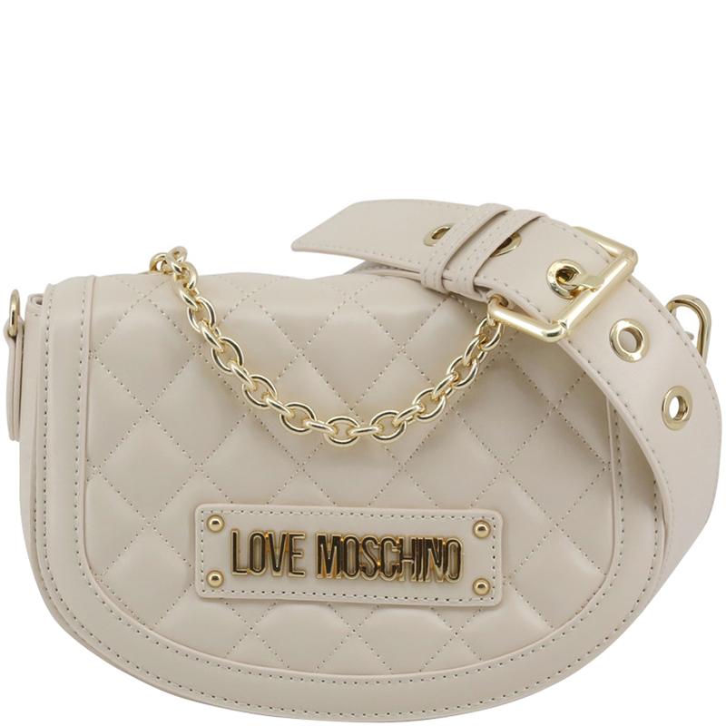 Moschino Love White Quilted Faux Leather Crossbody Bag Lyst