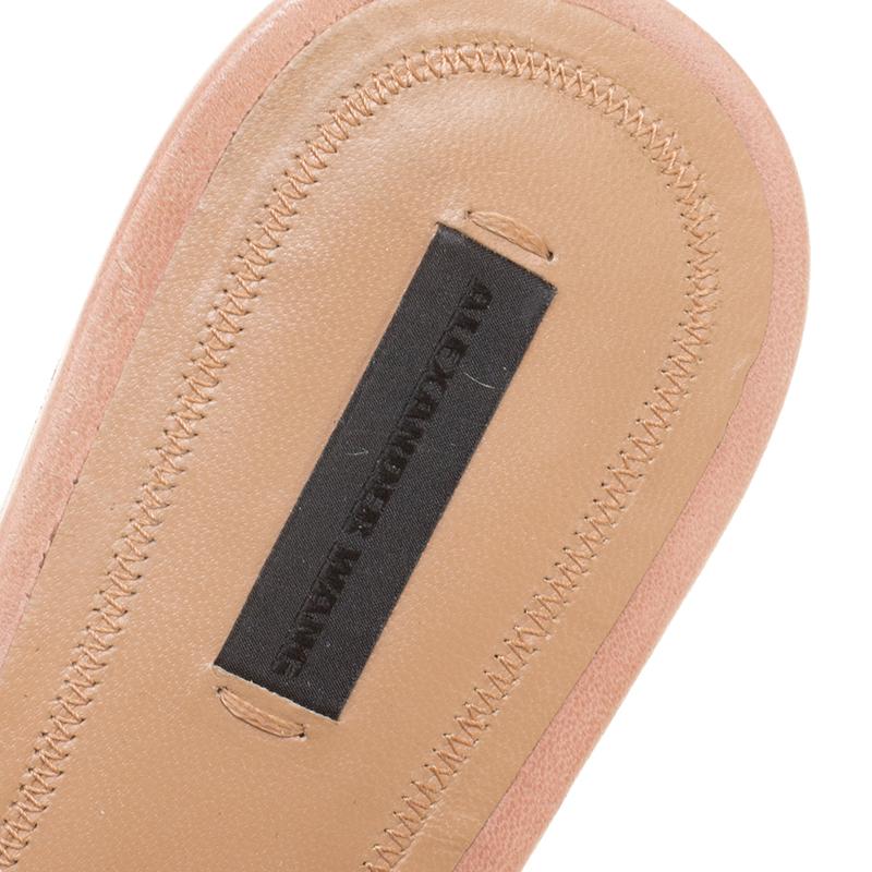 Alexander Wang Brown Leather Amelia Studded Flat Slides Size 37.5 - Lyst