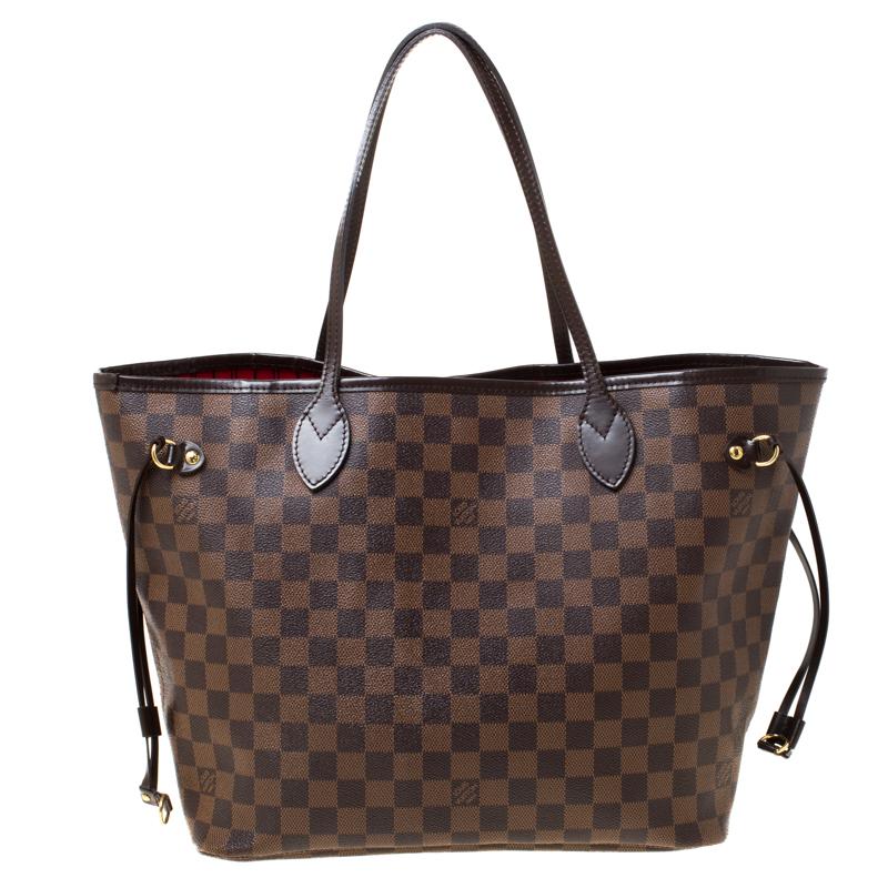 Louis Vuitton Damier Ebene Canvas Neverfull Mm Bag in Brown - Lyst