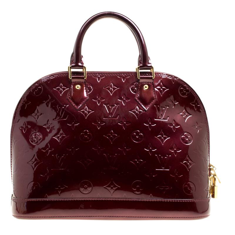 Louis Vuitton Leather Rouge Fauviste Monogram Vernis Alma Pm Bag - Lyst