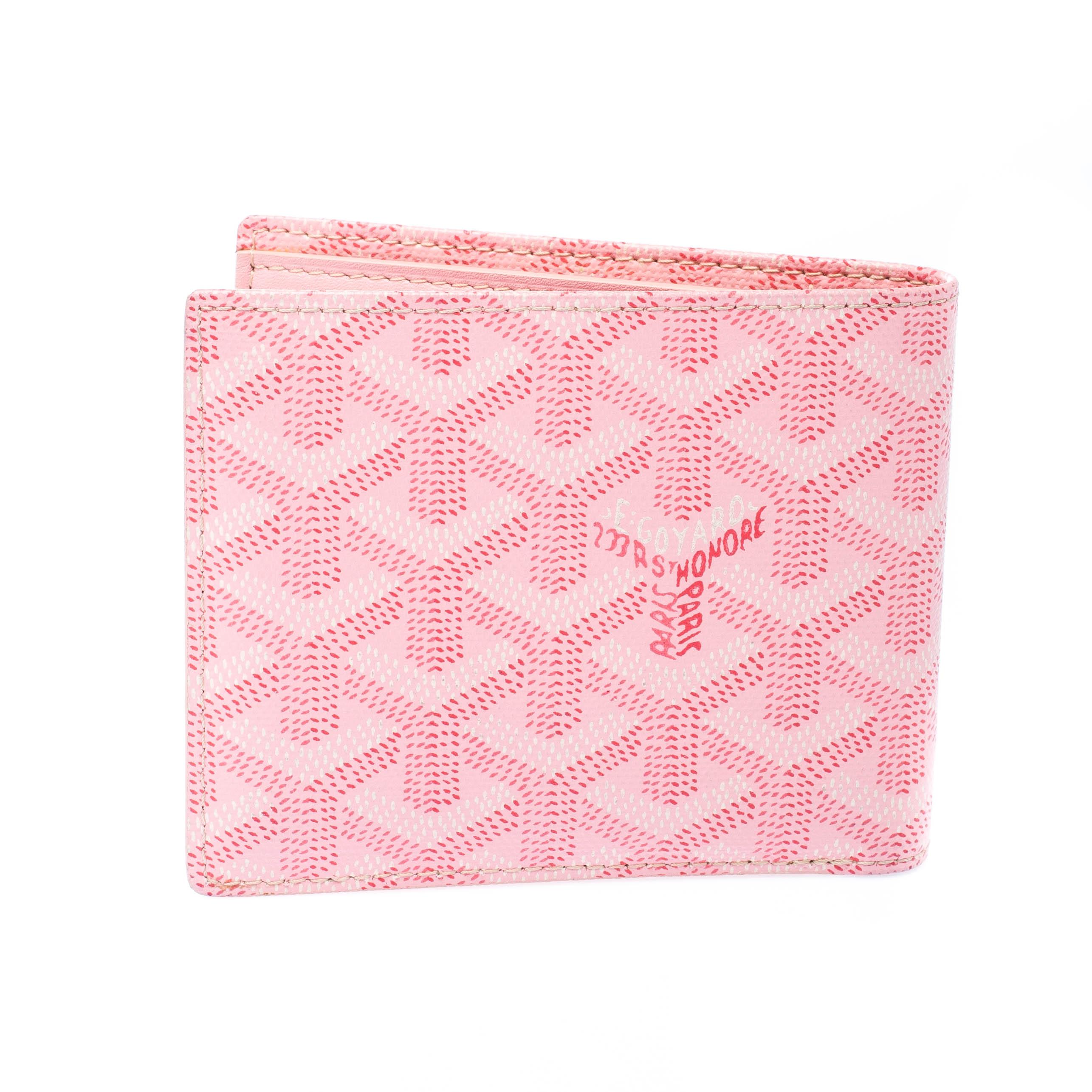 Goyard Pink Coated Canvas Bifold Wallet 