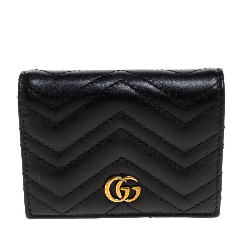 gg marmont matelasse card case