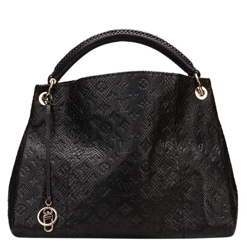 Louis Vuitton Leather Noir Python Limited Edition Artsy Mm Bag in Black - Lyst