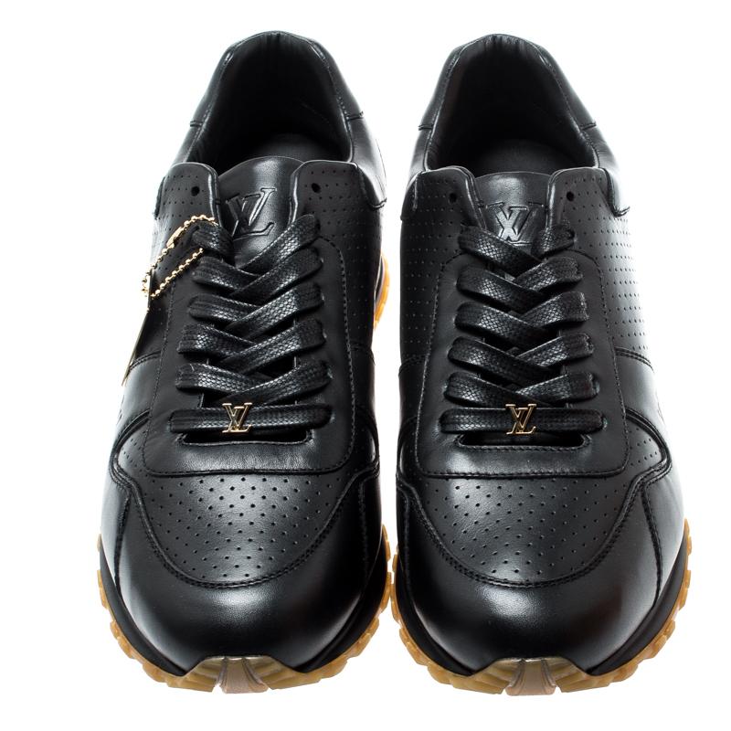 Louis Vuitton X Supreme Black Leather Run Away Lace Up Sneakers Size 42 in Black for Men - Lyst