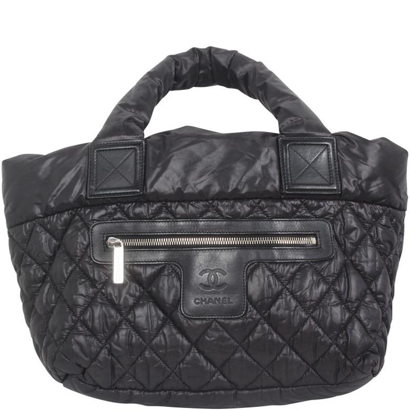 coco chanel black quilted handbag