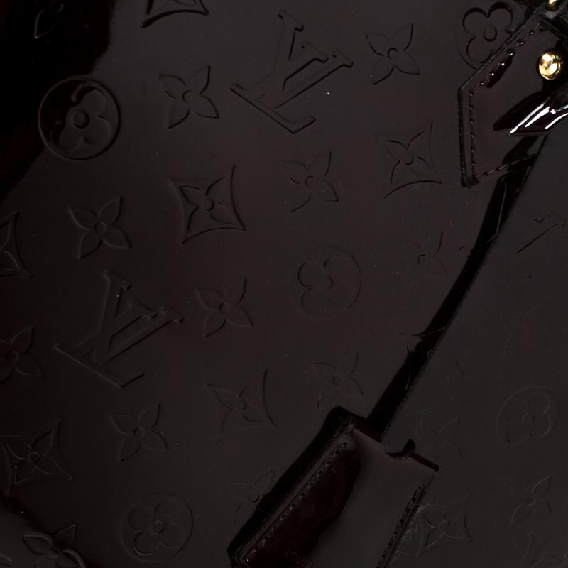 Louis Vuitton Leather Amarante Monogram Vernis Alma Gm Bag in Burgundy (Black) - Lyst