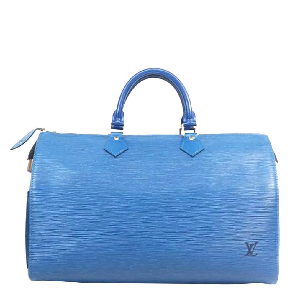 Louis Vuitton Blue Epi Leather Speedy 40 - Lyst