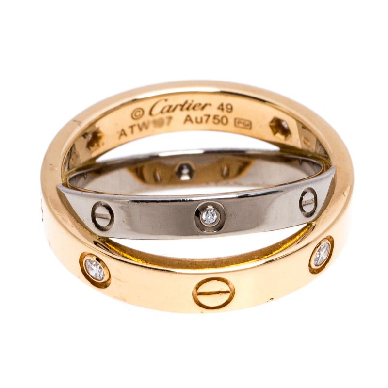 cartier ring two tone