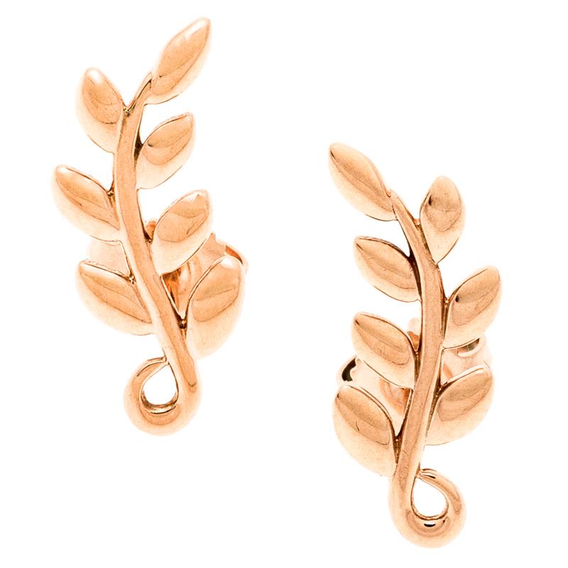 paloma picasso olive leaf climber earrings