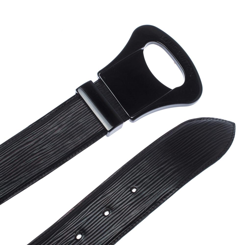 Louis Vuitton Black Epi Leather Buckle Belt 90cm - Lyst