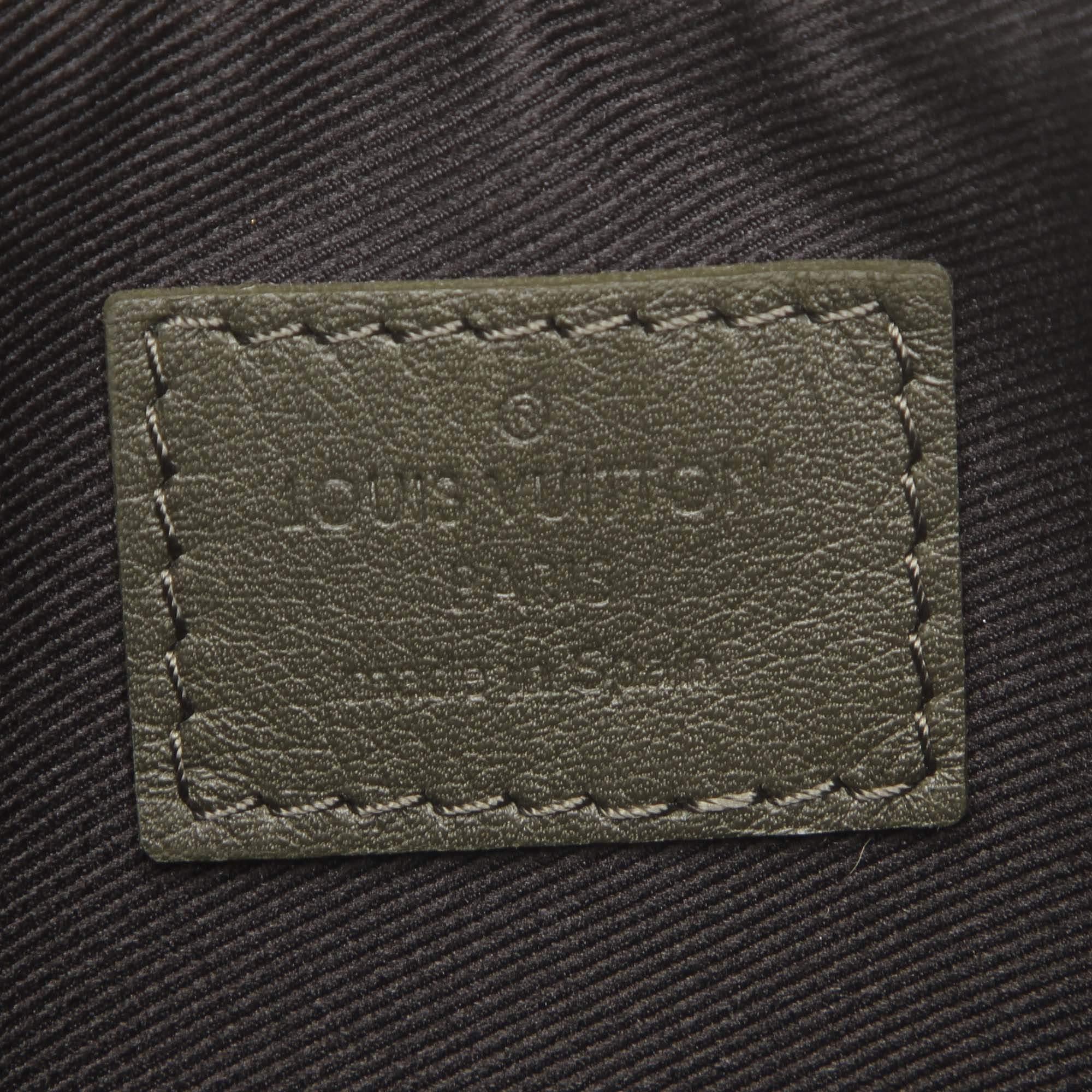 Louis Vuitton Leather Black Monogram Shadow Double Flat Messenger Bag - Lyst