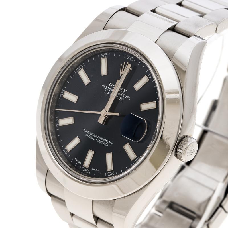 Rolex Blue Stainless Steel Oyster Perpetual Datejust Ii ...