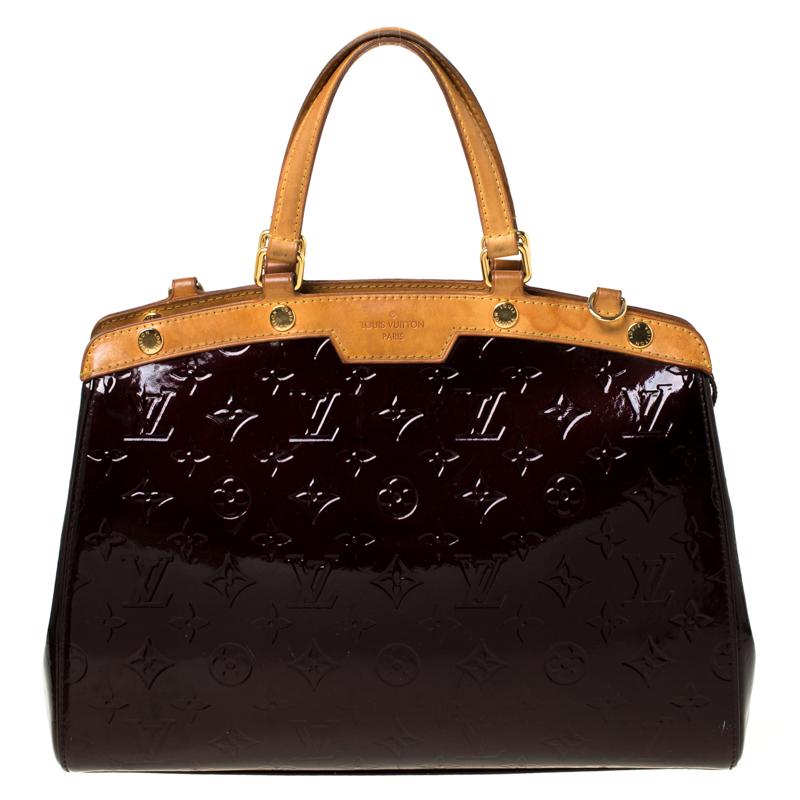 Louis Vuitton Leather Amarante Monogram Vernis Brea Mm Bag in Burgundy (Black) - Lyst