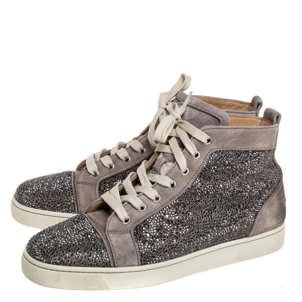louboutin grey suede