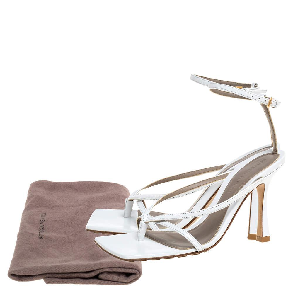 bottega veneta white heeled sandals