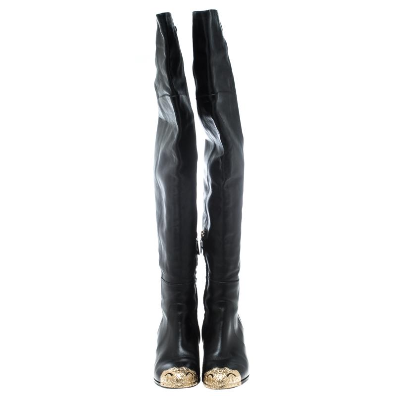 chanel thigh high boots
