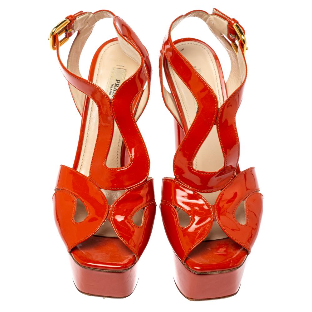 prada orange sandals