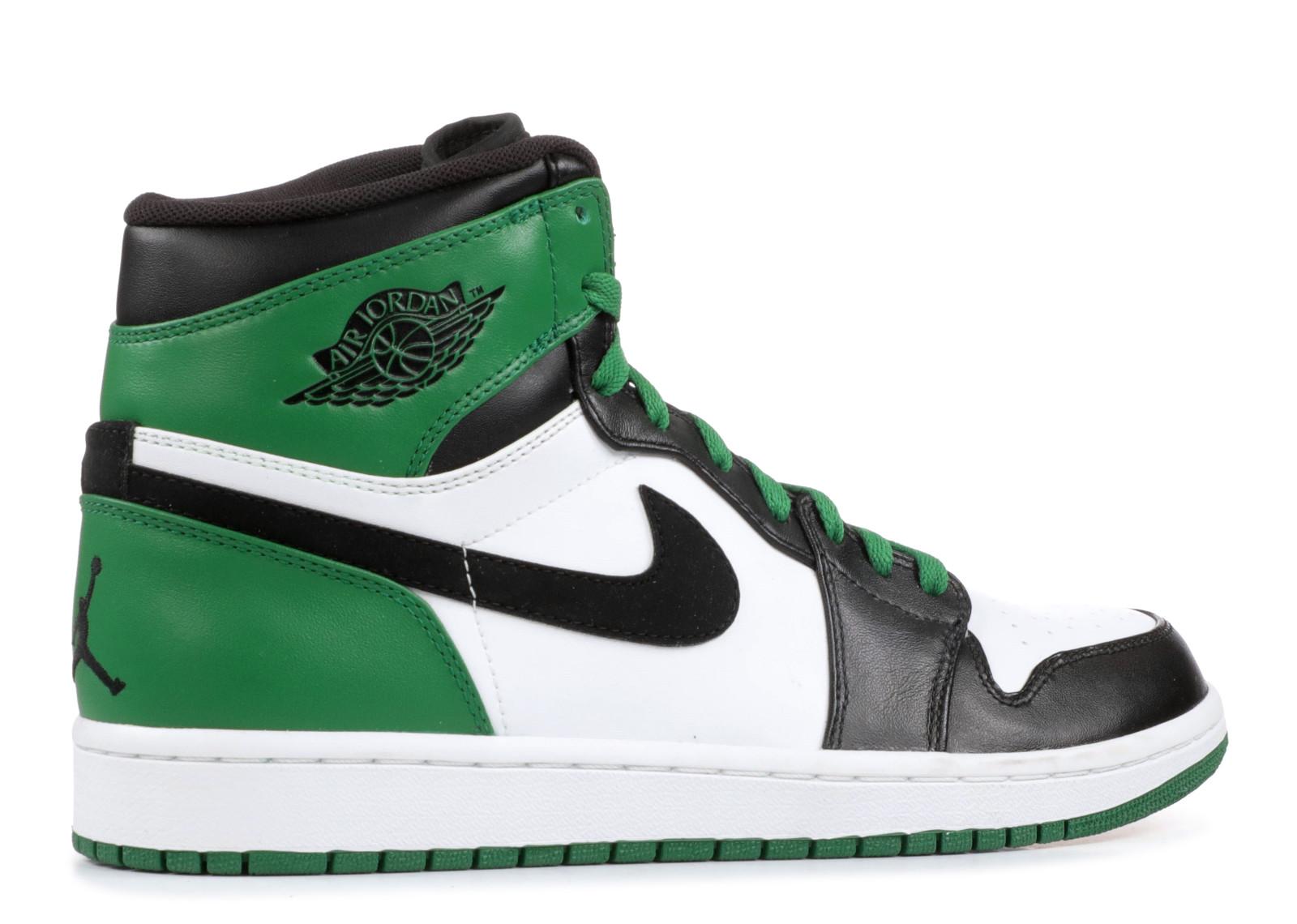 nike high tops green and white