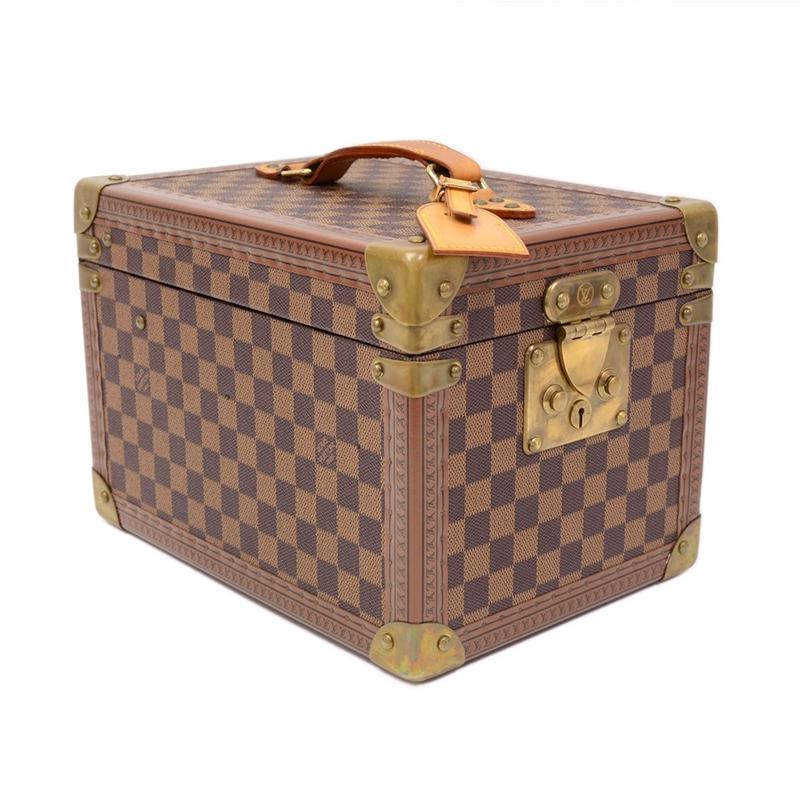 Louis Vuitton Limited Edition Damier Ebene Canvas Boite Flacons Beauty Cosmetic Trunk Case in ...