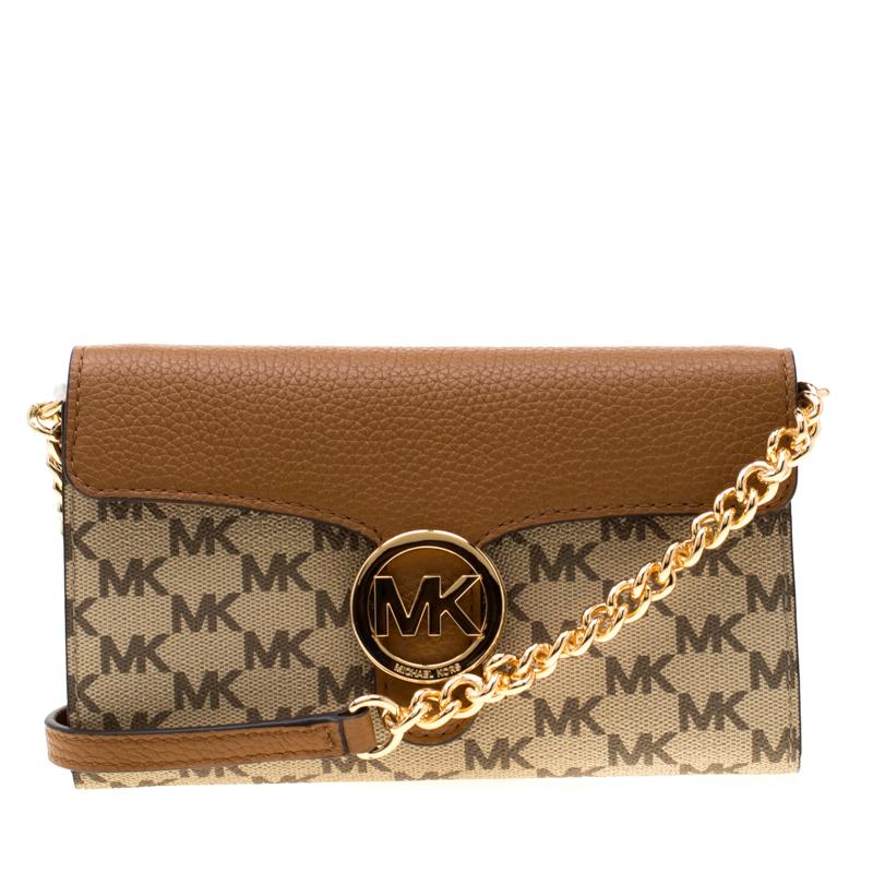 Michael Kors Signature Coated Canvas Crossbody Bag IUCN Water