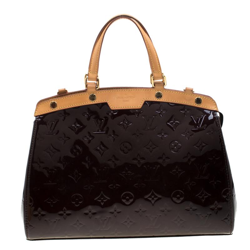 Louis Vuitton Leather Amarante Monogram Vernis Brea Gm Bag in Burgundy (Black) - Lyst