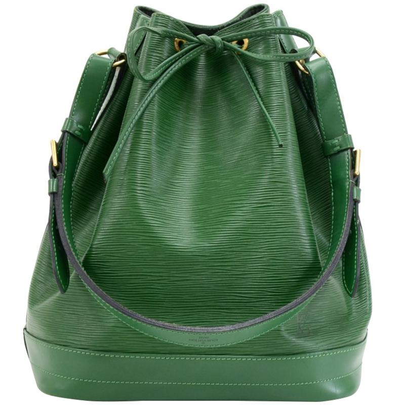 Lyst - Louis Vuitton Borneo Epi Leather Noe Bag in Green