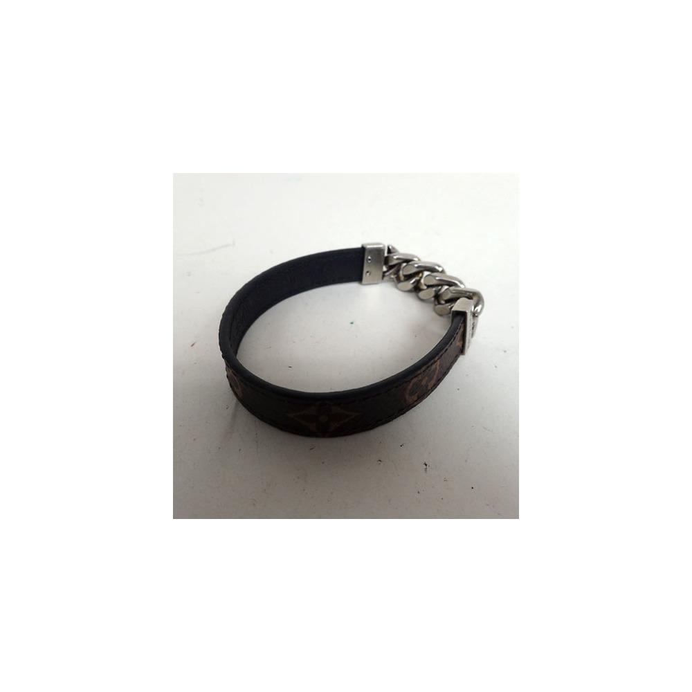 Louis Vuitton Monogram Canvas Lv Chain Bracelet in Black,Silver (Black) for Men - Lyst