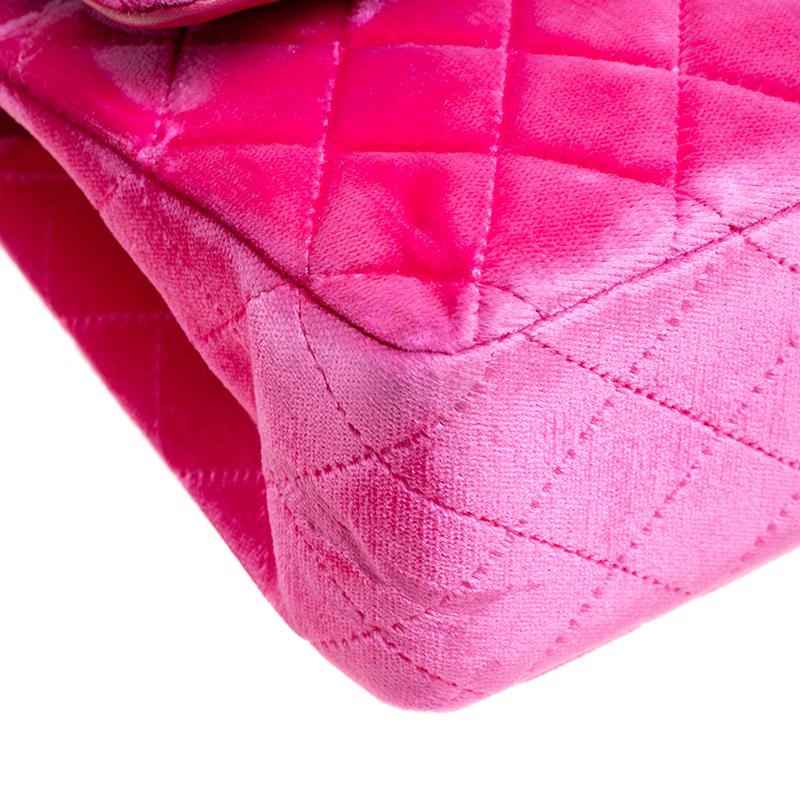 pink velvet chanel suitcase