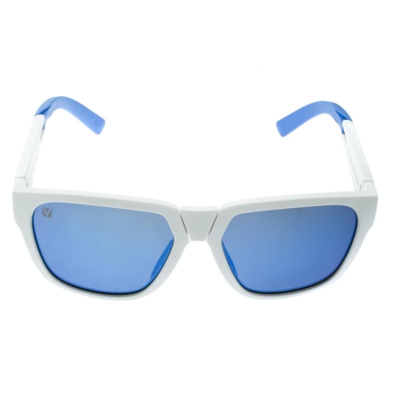 Louis Vuitton Rubber White/blue Mirrored Z0828w America&#39;s Cup Nautical Wayfarer Sunglasses for ...