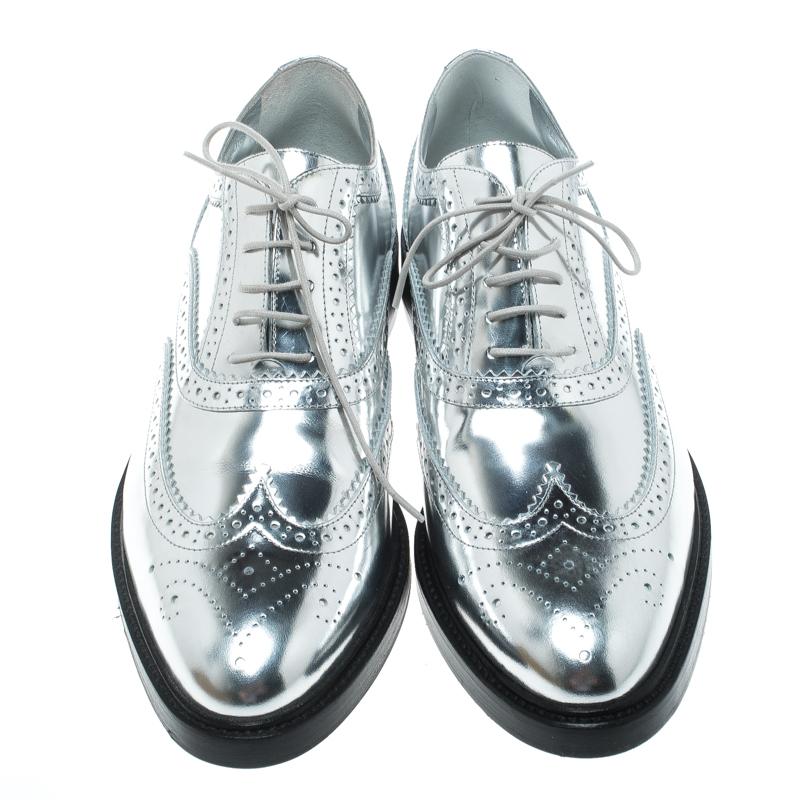 burberry shoes silver