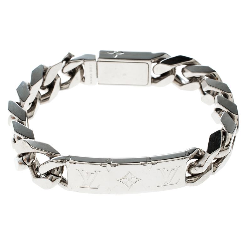 Monogram bracelet Louis Vuitton Silver in Steel - 28927599
