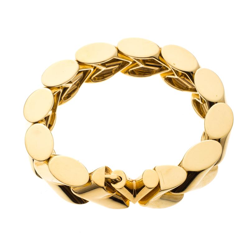Louis Vuitton Unchain V Gold Tone Bracelet in Metallic - Lyst
