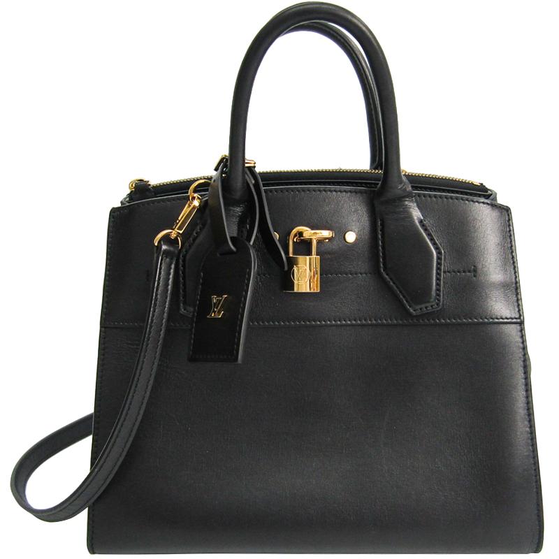 Louis Vuitton Noir Leather City Steamer Pm Bag in Black - Lyst