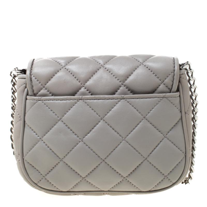 MICHAEL Michael Kors Grey Quilted Leather Small Fulton Crossbody Bag in