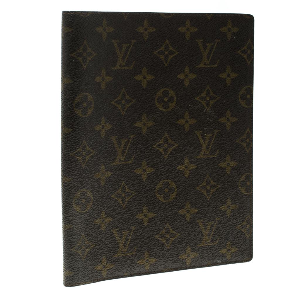Louis Vuitton Monogram Canvas Large Desk Agenda Cover In Brown For