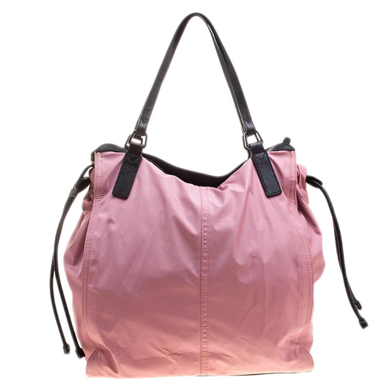 Nylon Buckleigh Packable Tote in Pink 