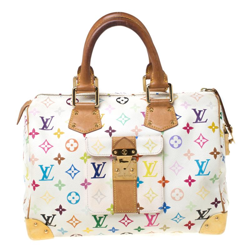 Louis Vuitton White Monogram Multicolore Canvas Speedy 30 Bag - Save 35% - Lyst