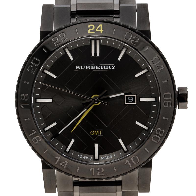 burberry watch gunmetal