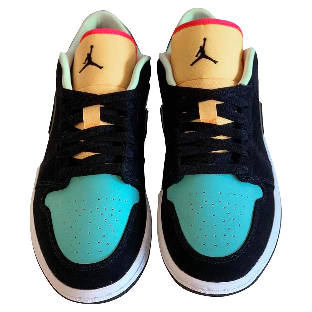 Nike Leather Jordan 1 Low Black Aurora Green Laser Orange for Men - Save 6% - Lyst
