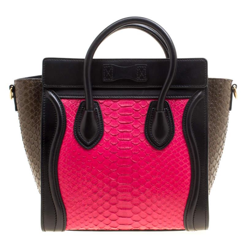 celine luggage python